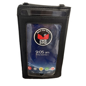 Save The Girls STG Traveler Cell Phone Touchscreen Purse Crossbody‎ Black